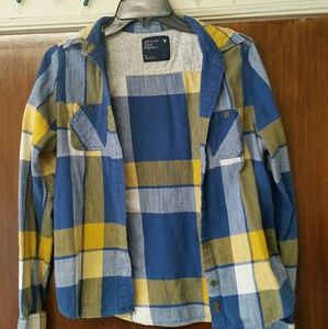 Blue, White, & Yellow. AMERICAN EAGLE. Flannel. M.